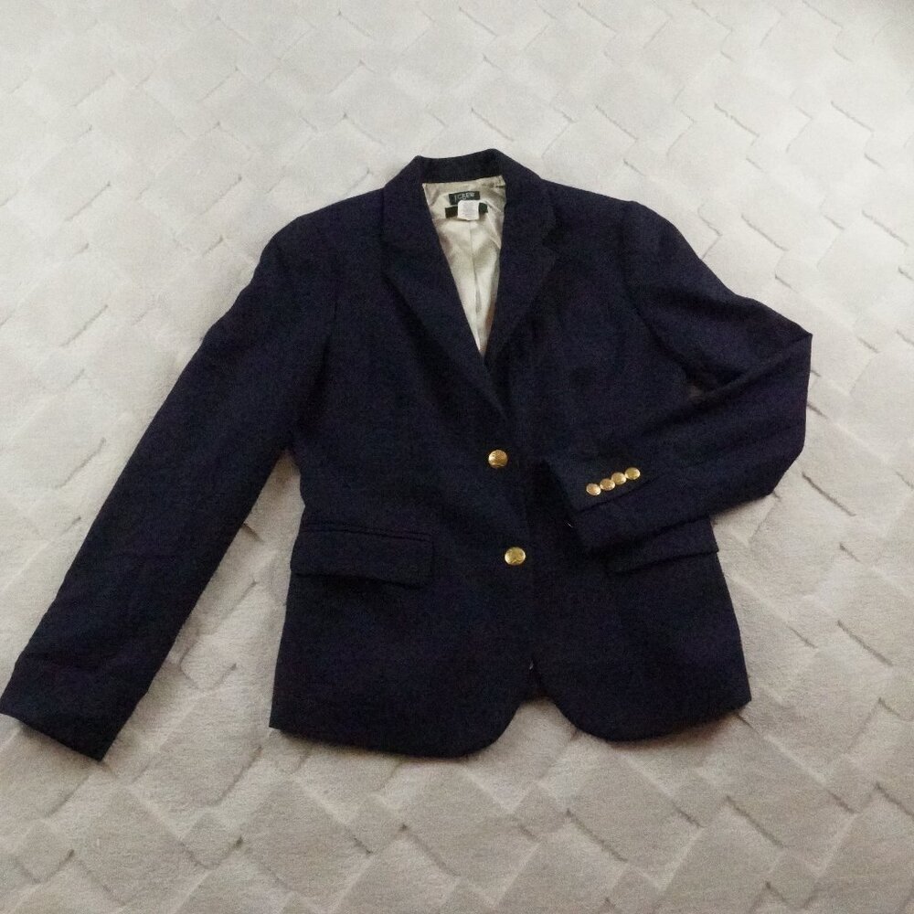 J. Crew Navy Blazer with Gold Buttons